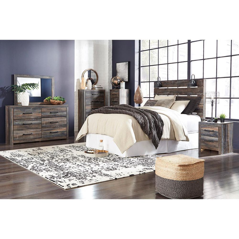 Ashley Drystan Queen Panel Headboard in Rustic Brown, , large