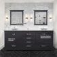 Lexora Home Dukes 80" Double Bathroom Vanity in Espresso with 2 cm White Cultured Marble Top and Rectangular Sinks, , large