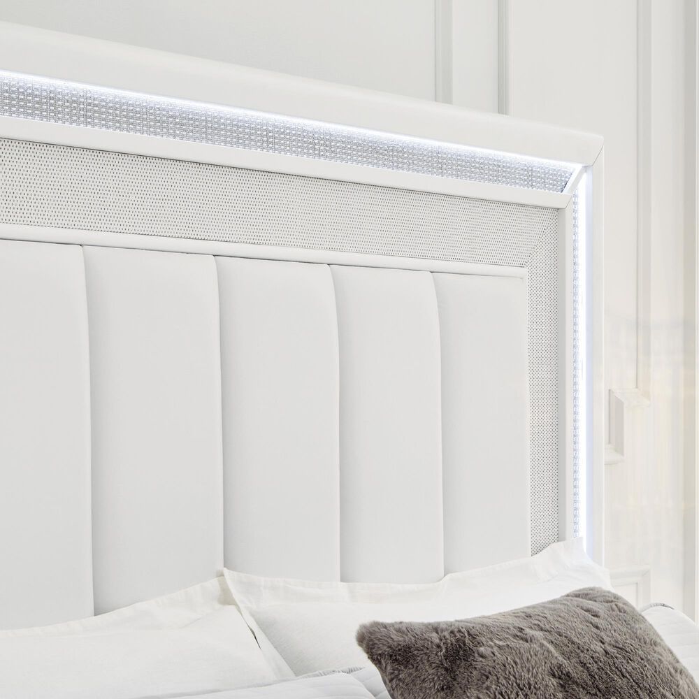 Millenium Chalanna Queen Upholstered Storage Bed in White, , large