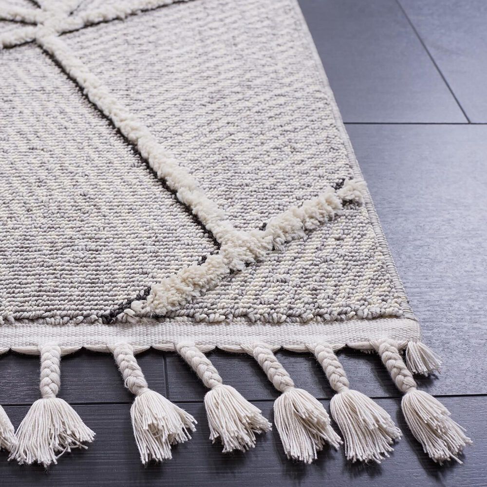 Safavieh Marrakesh MRK552F 2&#39;2&quot; x 6&#39; Grey and Ivory Runner, , large