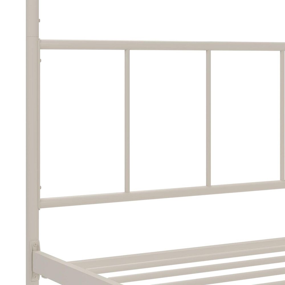 Novogratz Marion King Canopy Bed in White NFM