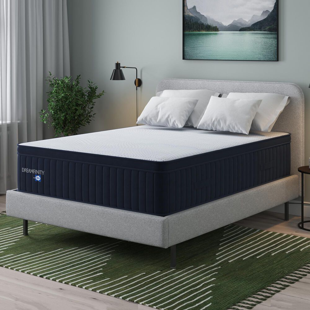 Dreamfinity by Sealy Select Medium Euro Top Queen Mattress with Low Profile Box Spring, , large
