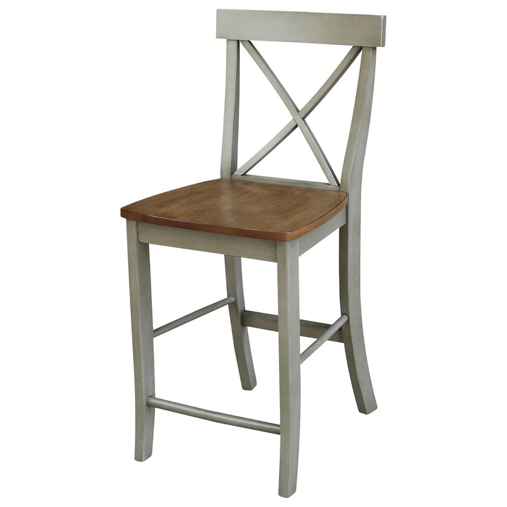 International Concepts 24" Counter Stool in Hickory/Stone, , large