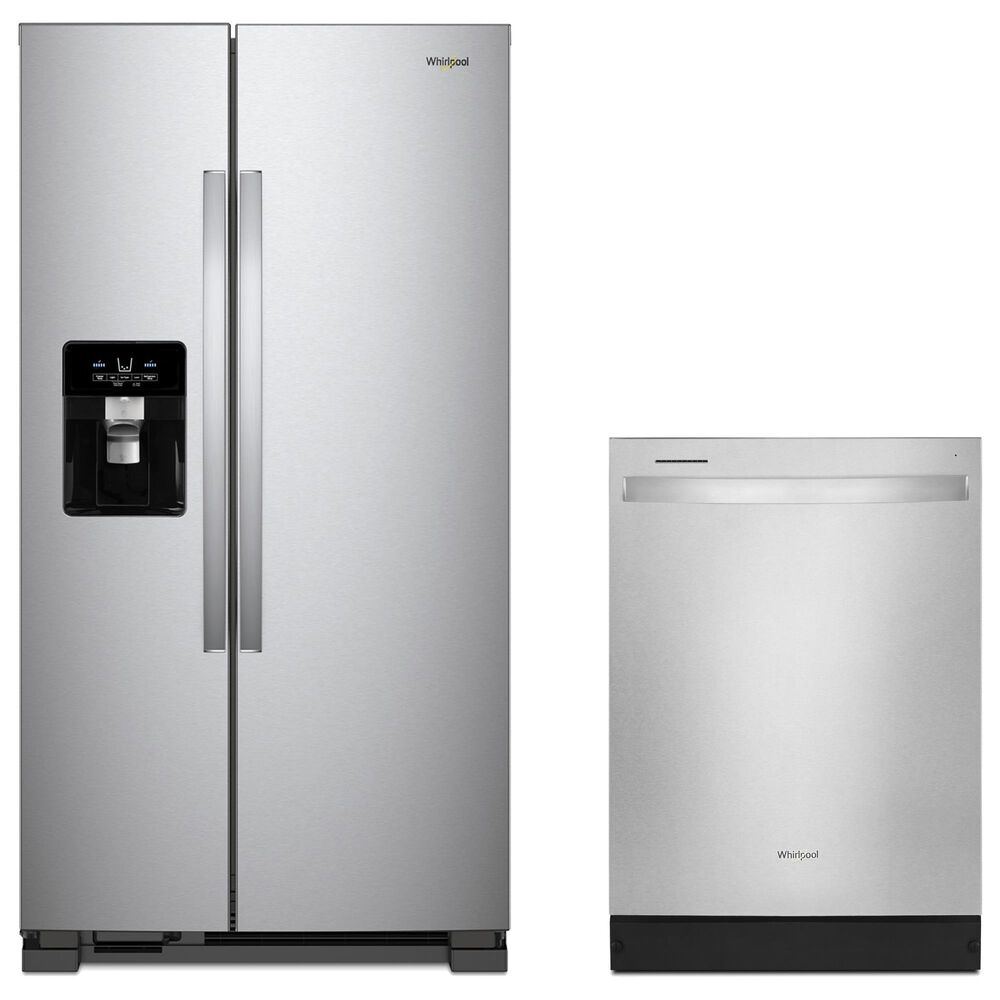 Whirlpool 2PC PKG REFER/ BLTN DISHWASHER, , large