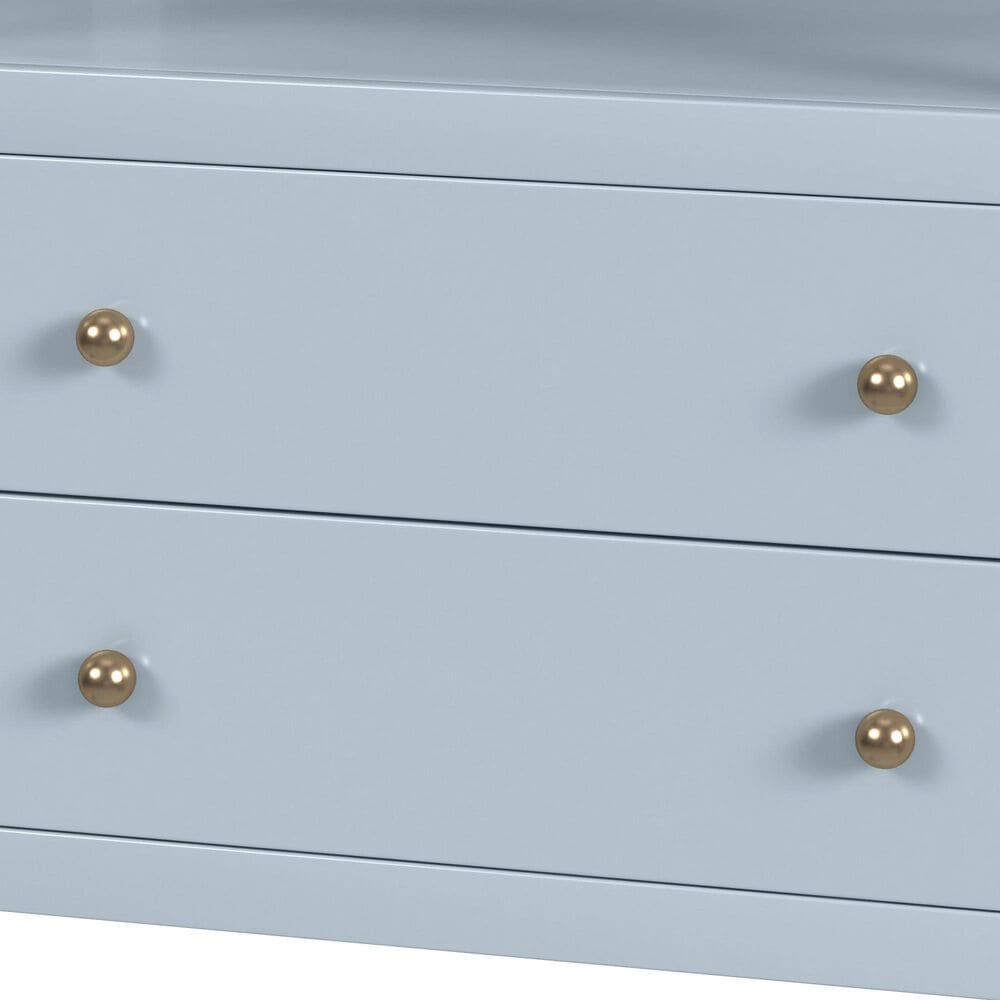 Butler Specialty Company Nora 2-Drawer Wide Nightstand with Open Shelf in Light Blue, , large