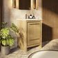 Lexora Home Lafarre 24" Single Bathroom Vanity in Rustic Acacia with 2 cm White Quartz Top and Rectangular Sink, , large