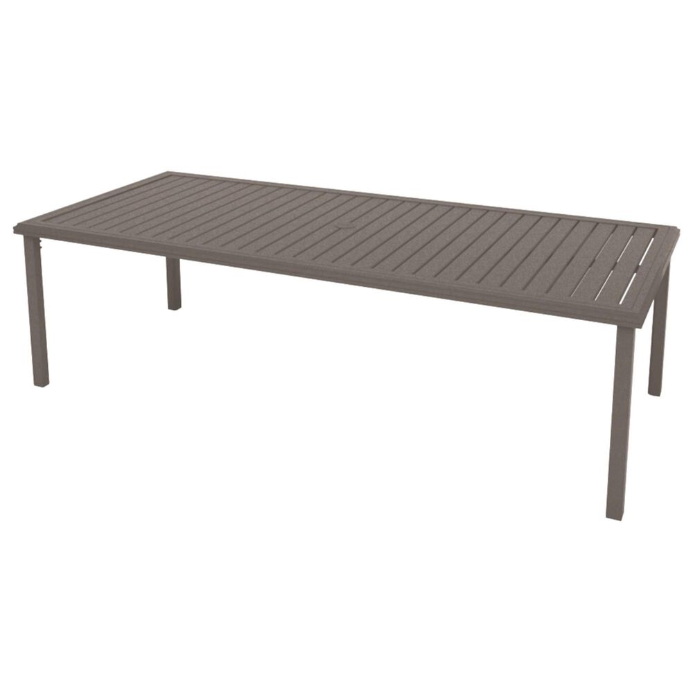 Tropitone Amici Patio Rectangular Dining Umbrella Table in Graphite - Table Only, , large