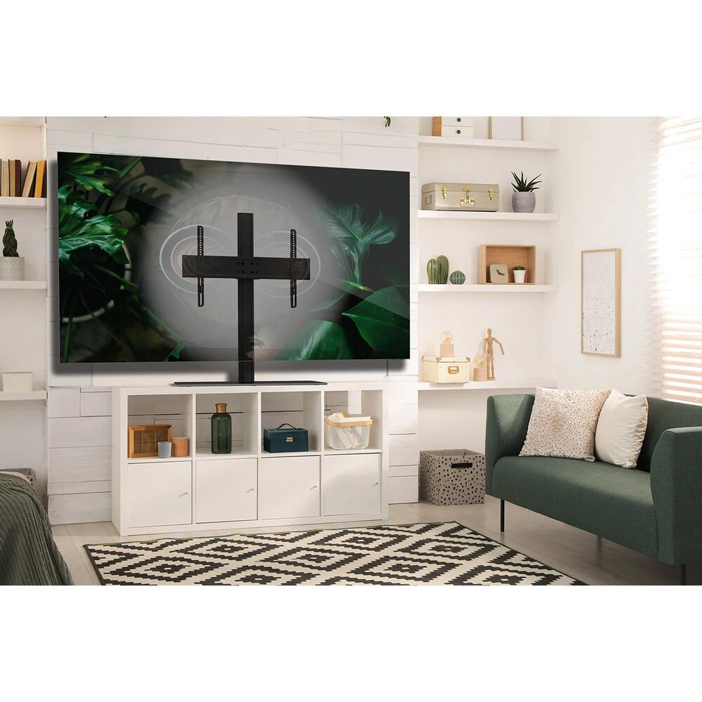Kanto Adjustable Height and Swiveling Tabletop TV Stand for 40" - 90" TVs in Black, , large