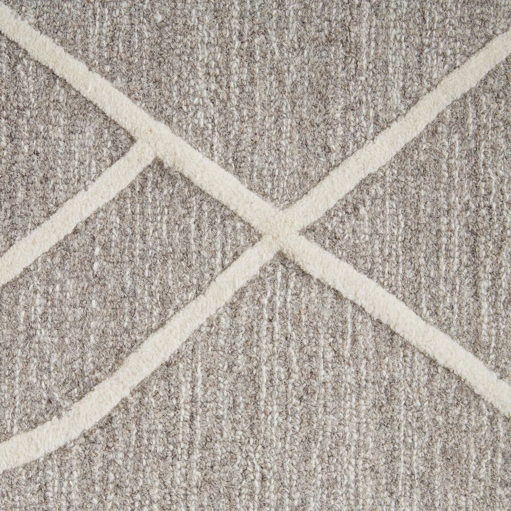 Feizy Euclid 2&#39; x 3&#39; Gray and Ivory Area Rug, , large