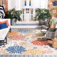 Safavieh Cabana CBN833A 9" x 12" Creme and Red Indoor/Outdoor Area Performance Rug, , large