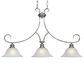 Golden Lighting Lancaster 3-Light Linear Pendant in Pewter with Marbled Glass, , large