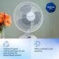 Cool-Living 12" 3-Speed Oscillating Table Fan in White, , large