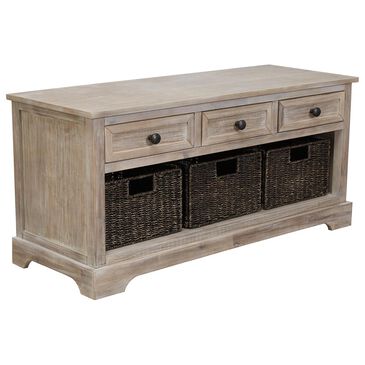 Signature Design by Ashley Oslember 3 Drawers Storage Bench in Light Brown, , large