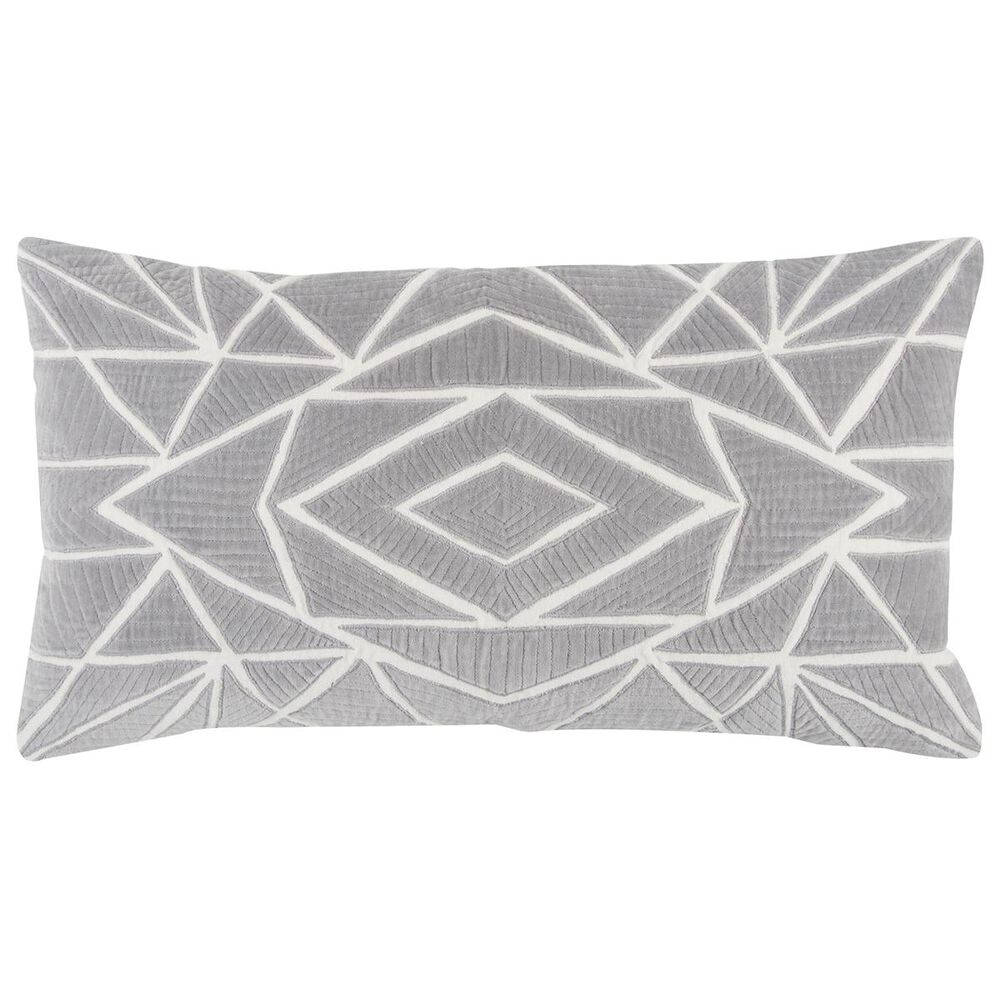 Rizzy Home 14" x 26" Poly Fill Pillow in Gray, , large