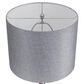 LumiSource Lenuxe 24" Metal Table Lamp with Grey Sparkly Linen Shade in Brushed Nickel (Set of 2), , large