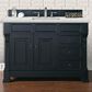 James Martin Vanities Brookfield 48" Single Bathroom Vanity in Antique Black with 3 cm Eternal Jasmine Pearl Quartz Top and Rectangle Sink, , large