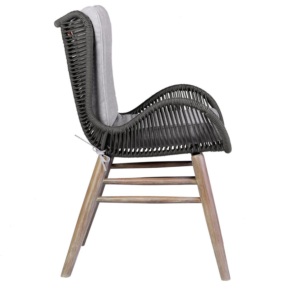 Hearth and Haven Mateo Outdoor Patio Dining Chair in Gray, , large