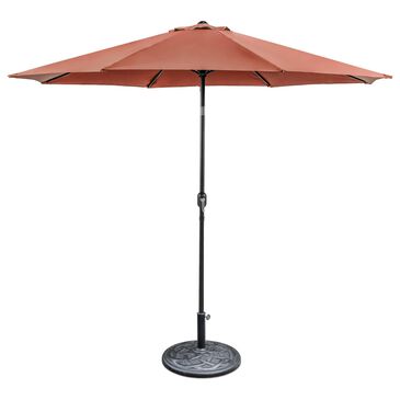 Furniture of America Ravi 11" Push Button Tilt and Crank Lift Octagon Patio Umbrella with Base in Red, , large