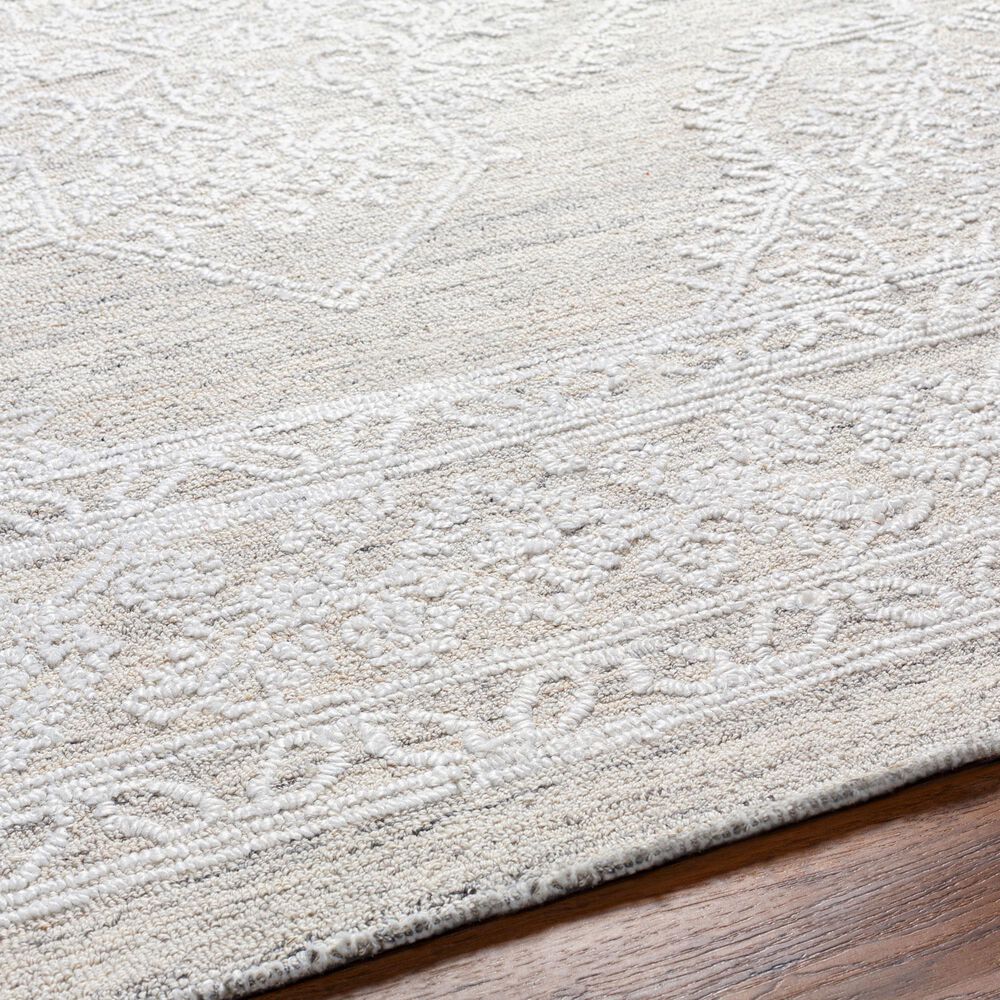 Surya Piazza PZZ-2300 2&#39; x 3&#39; White, Light Gray Area Rug, , large