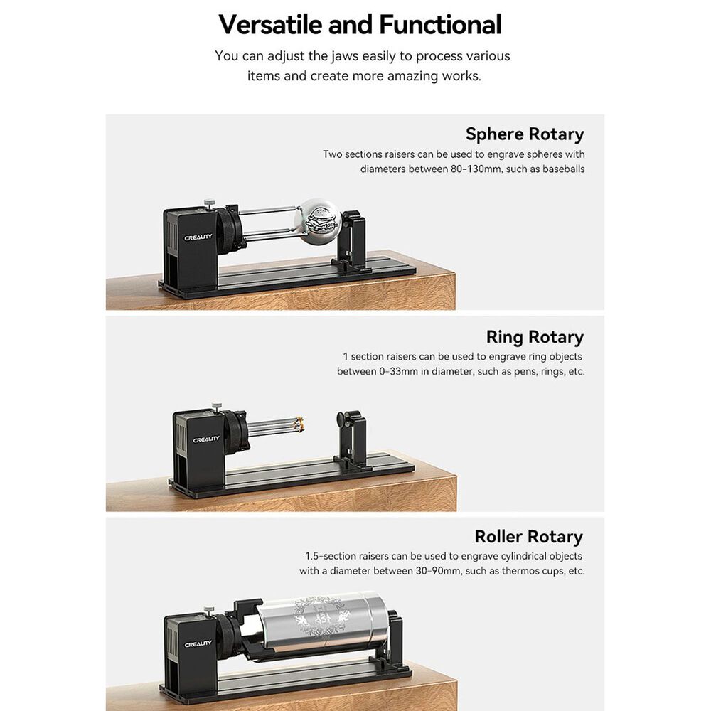 Creality 3D Technology Rotary Kit Pro Upgrade Package for Falcon A1 in Black, , large
