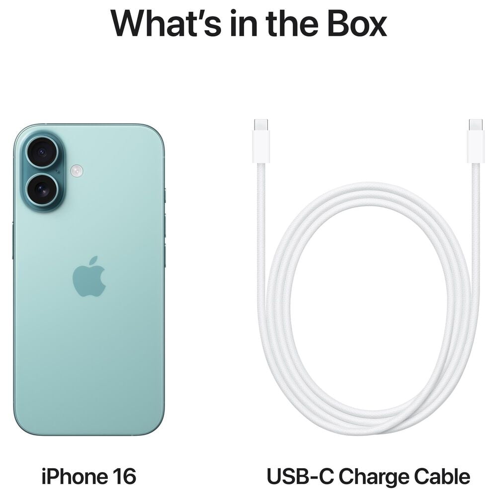 Apple iPhone 16 128GB in Teal, , large