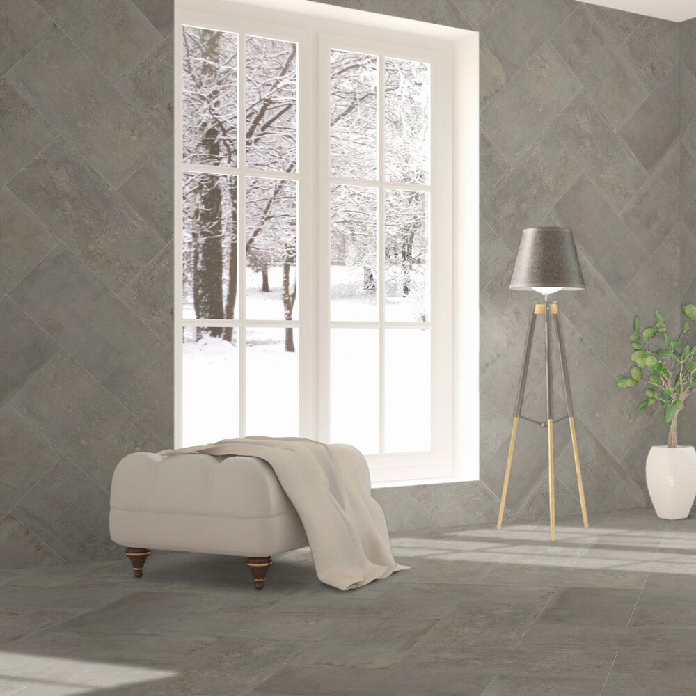 Dal-Tile Rekindle Medium Grey 12&#39;&#39; x 24&#39;&#39; Porcelain Tile, , large