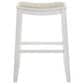 Armen Living Iyani Bar Height Stool in White, , large