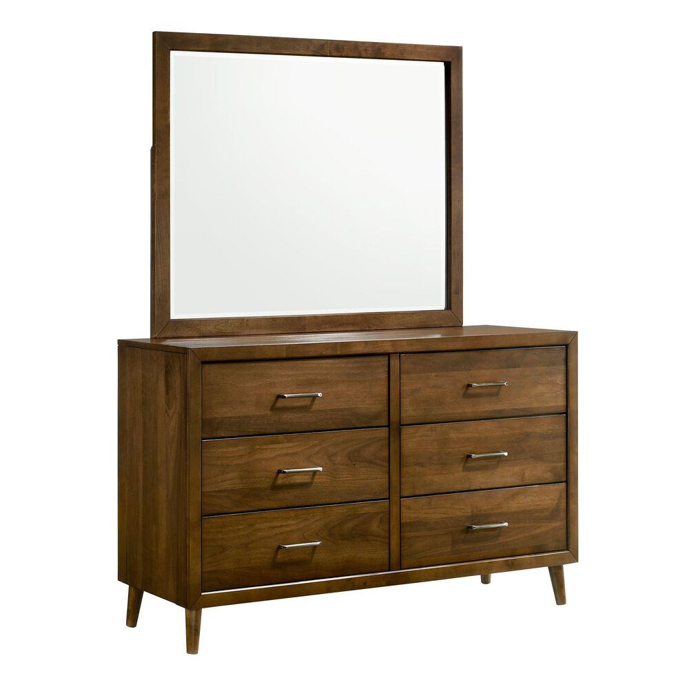 Mayberry Hill Malibu Dresser Mirror in Walnut, , large