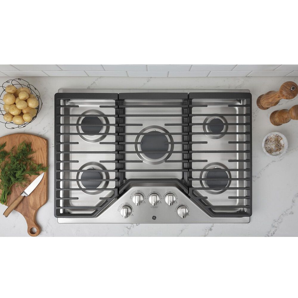GE Appliances 2-Piece Kitchen Package with 30&quot; Double Wall Oven and Gas Cooktop in Stainless Steel, , large