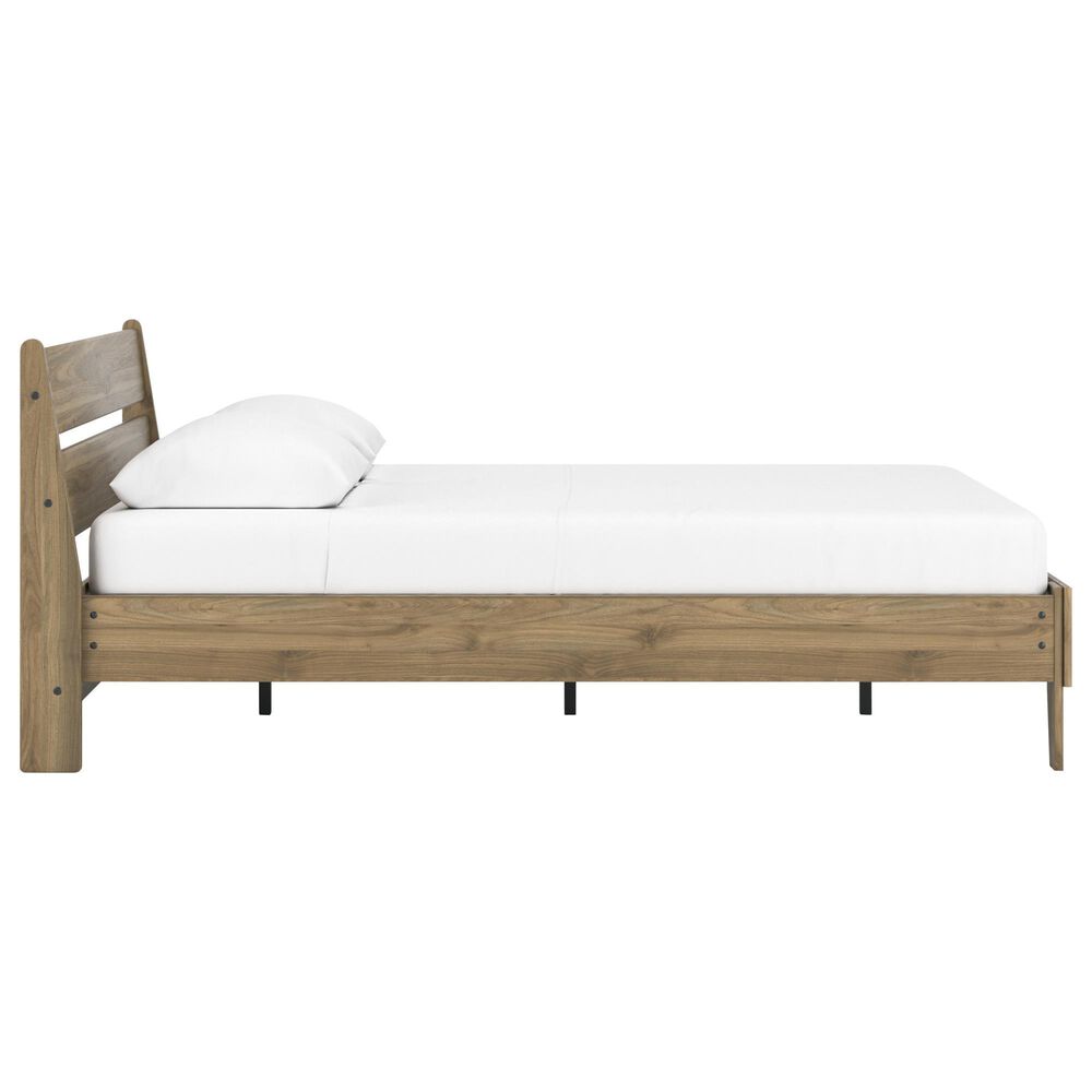 Ashley Deanlow Queen Platform Panel Bed in Honey, , large
