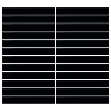 Dal-Tile Color Wheel Black 12"" X 10"" Ceramic Mosaic Sheet, , large