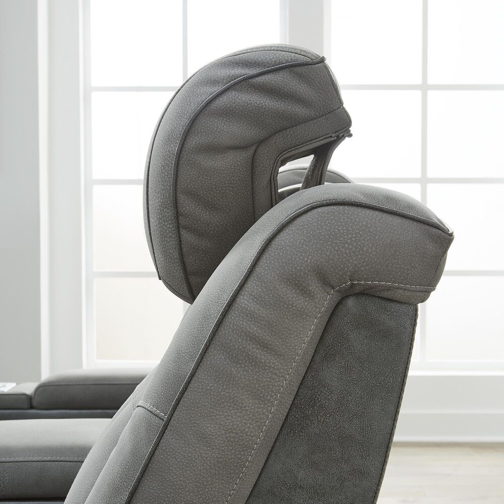 Ashley Next-Gen DuraPella Power Reclining Loveseat with Console in Slate, , large