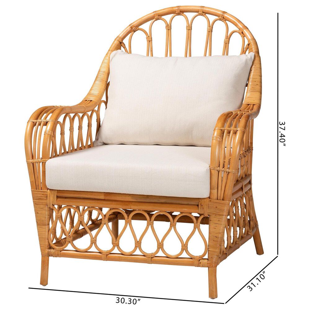 Baxton Studio Reina Arm Chair in Neutral, , large