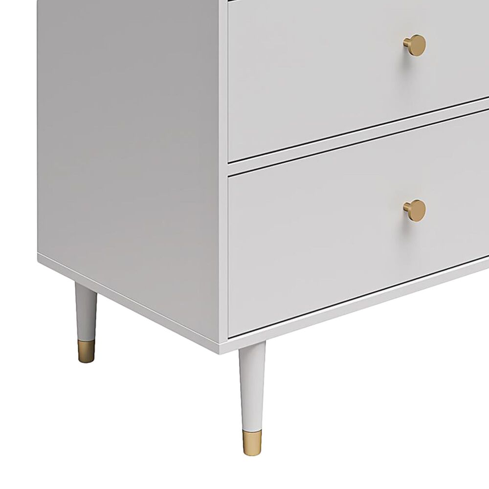 DHP Elizabeth 5-Drawer Chests in Dove Gray, , large