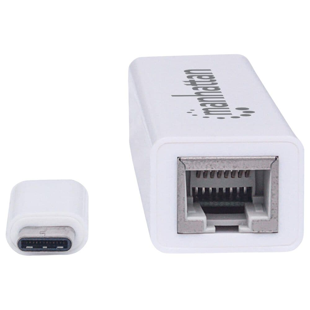 Manhattan Type-C to Gigabit Network Adapter in White, , large