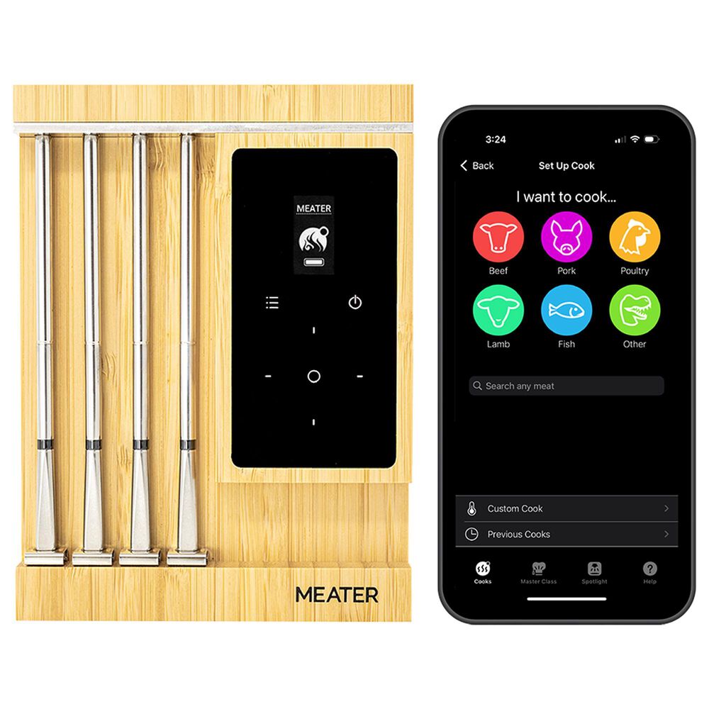 Traeger Grills Pro XL Wireless Meat Thermometer in Stainless Steel and Honey, , large