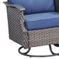 Sunwell Garden 5-Piece Patio Chat Set with Two Ottoman in Navy, , large