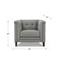 Hydeline Arvo Leather Accent Chair in Silver Gray, , large