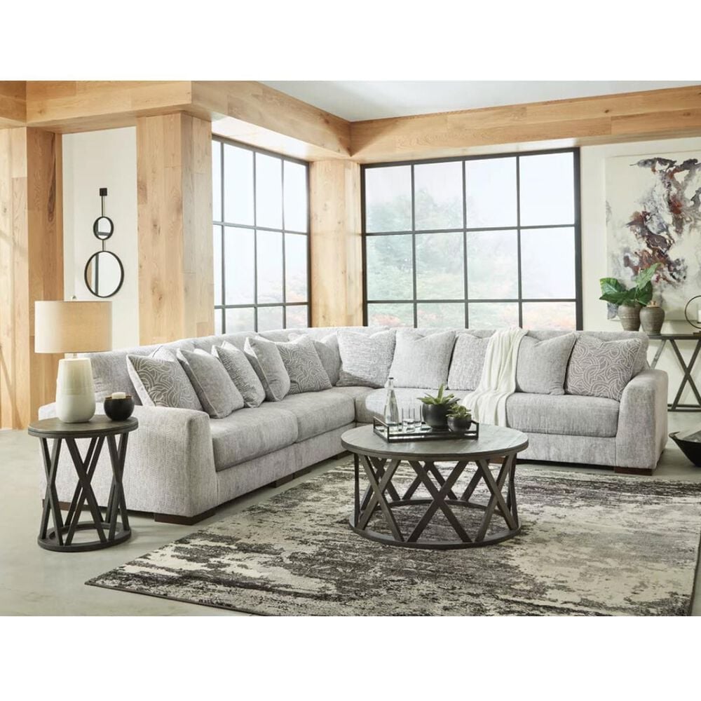 Signature Design by Ashley Regent Park 5-Piece Stationary L-Shaped Sectional in Pewter, , large