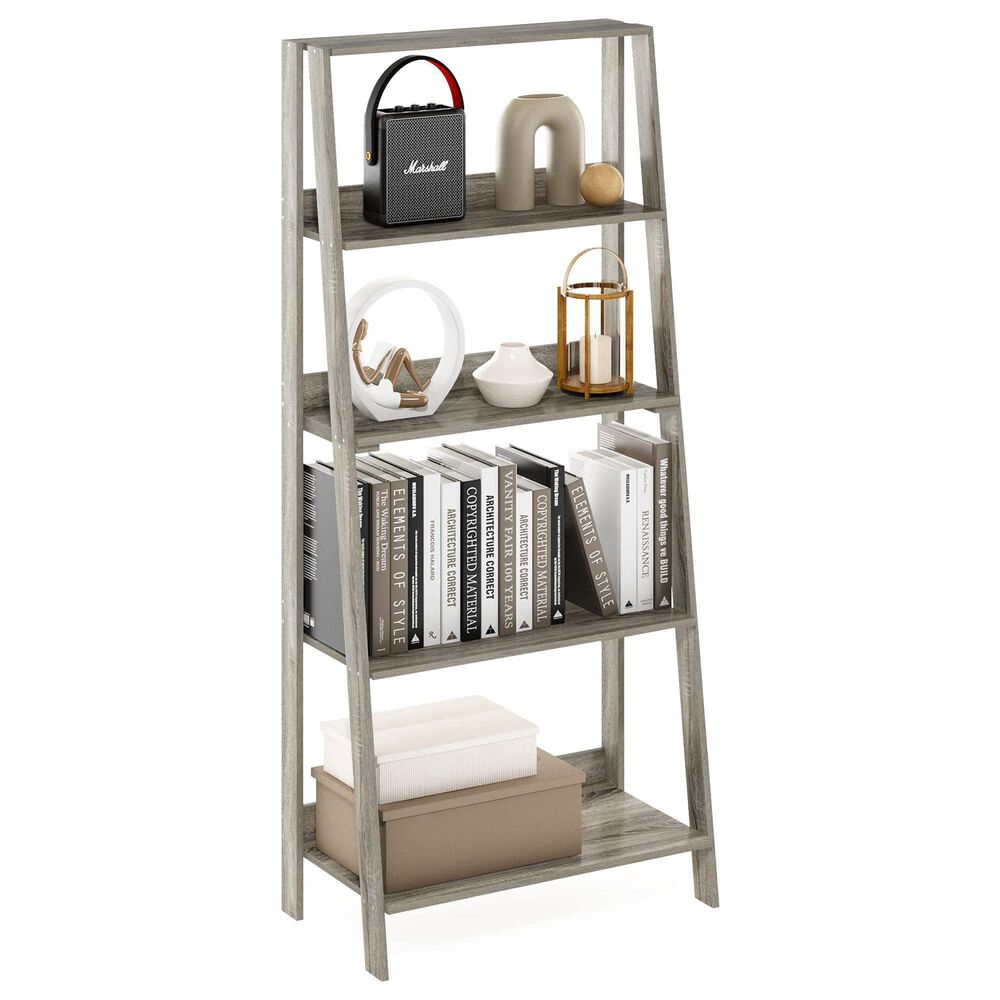 HOMLUX 5-Tier Ladder Display Bookshelf in French Oak, , large