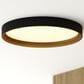 Vaxcel Darien 1-Light Flush Mount in Black and Gold, , large