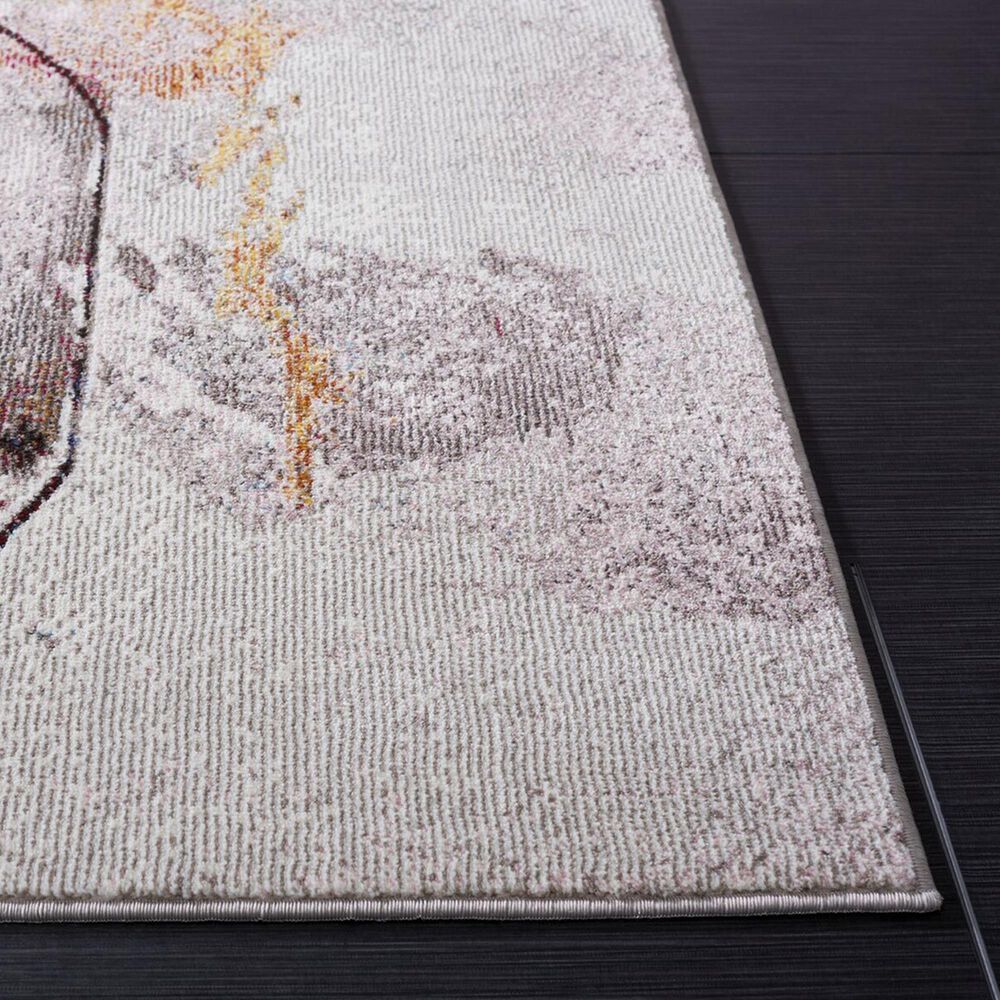 Safavieh Aria ARA193Q 2&#39; x 8&#39; Ivory and Red Runner, , large