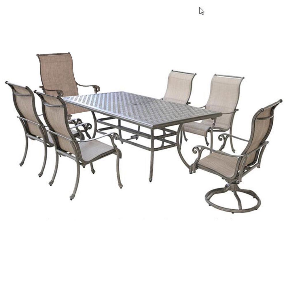 Gathercraft Macan 7 PC Dining Set in Brown Shop NFM