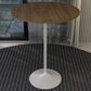 Leisuremod LeisureMod Verve Collection Modern Bar Height Table White Base with 36 Round Dark Walnut MDF Top, , large