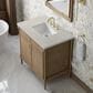 James Martin Kinnsden 36" Single Bathroom Vanity in Weathered Oak with 3 cm Siberian Silestone Top and Rectangular Sink, , large
