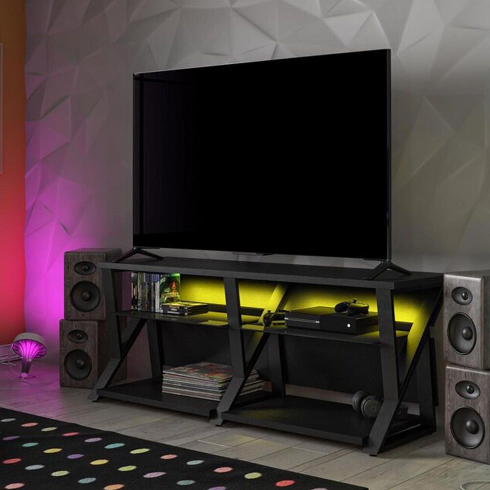 DHP Genesis 60&quot; Gaming TV Stand in Black, , large