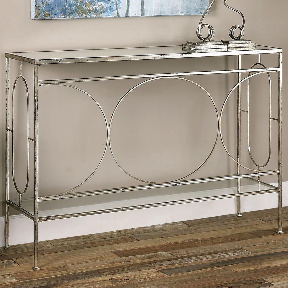 Uttermost Luano Console Table in Silver, , large