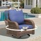 Hearth and Haven Outdoor High-Back Swivel Rocker Glider in Blue (Set of 2), , large