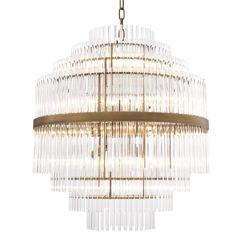 Eichholtz East Chandelier in Antique Brass, , large