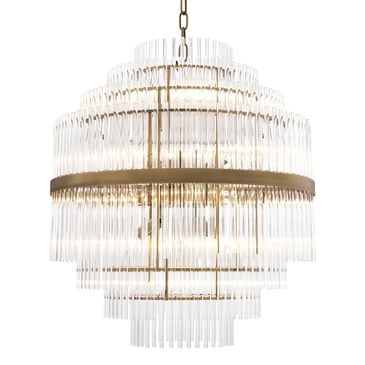Eichholtz East Chandelier in Antique Brass, , large
